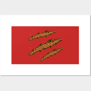 Leopard Skin Scratch Posters and Art